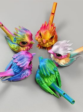 3D打印加水变音水鸟口哨解压