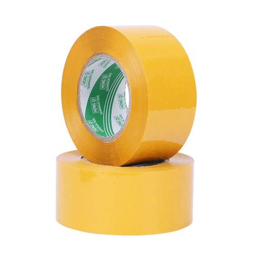 权顺透明胶带宽5.5厚3.0快递打包装封箱胶带封口胶布米黄胶带整箱 - 图1