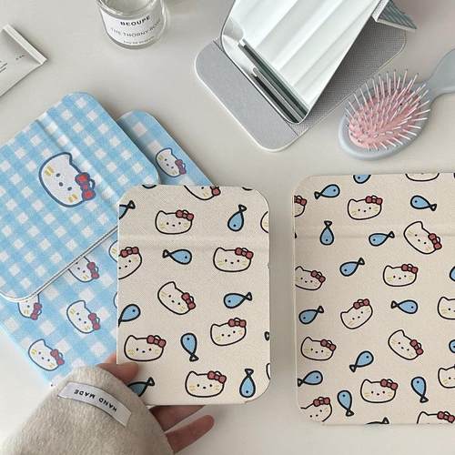 可爱猫咪折叠镜子高颜值便携学生宿舍台式桌面家用可立梳妆镜镜子 - 图1