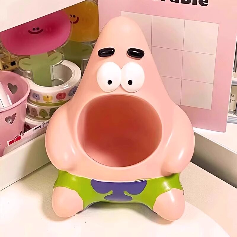 派大星摆件收纳笔筒大容量卡通收纳桌面摆件装饰品客厅书房小摆件