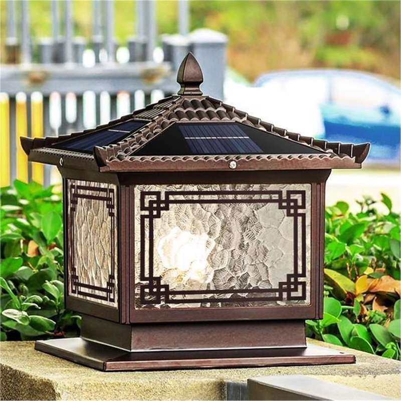 太阳能柱子灯新款中式庭院别墅大门门柱灯室外阳台户外围墙柱子灯,淘宝优惠券,粉丝福利购,淘宝优惠卷