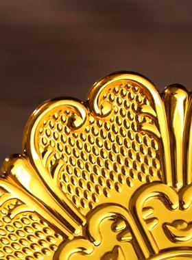 金色莲花福字供果盘水果供盘家用塑料盘用品供奉系列用品厂价直销