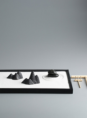 栖凤居枯山水桌面摆件小物件家居好物沙盘日式禅意装饰客厅微景观