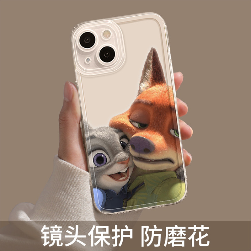 尼克朱迪手机壳苹果17适用iPhone16promax情侣款14plus华为pura70小米15周边13疯狂动物城2狐尼克11兔子警官x - 图1