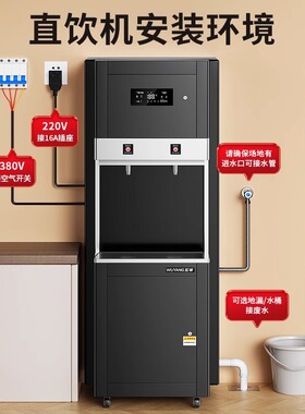 五羊商用饮水机大容量学校工厂医院RO过滤步进式直饮开水器净水机