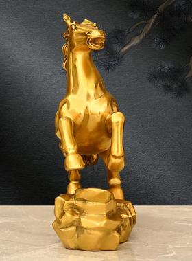 黄铜马到成功工艺品摆饰家居客厅电视柜书房公司前台办公桌面装饰