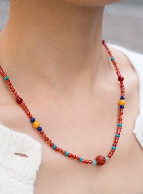 【多宝迎新】南红绿松蜜蜡多宝项链范李李福运人缘智慧饰品礼物