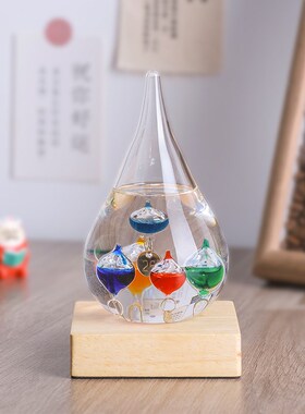 热销伽利略彩球温度计创意家居办公室客厅室内装饰摆件男女友生日