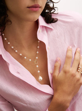 RuedesMille 珍珠戒指女轻奢优雅开口指环食指戒送女友AN019M1AU