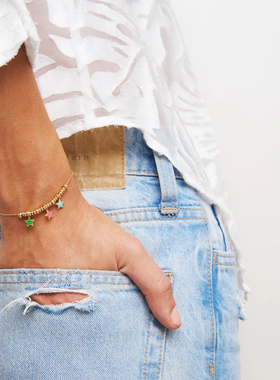 RuedesMille 彩色星星手链女个性百搭手饰送女友礼物BR0233STEAU