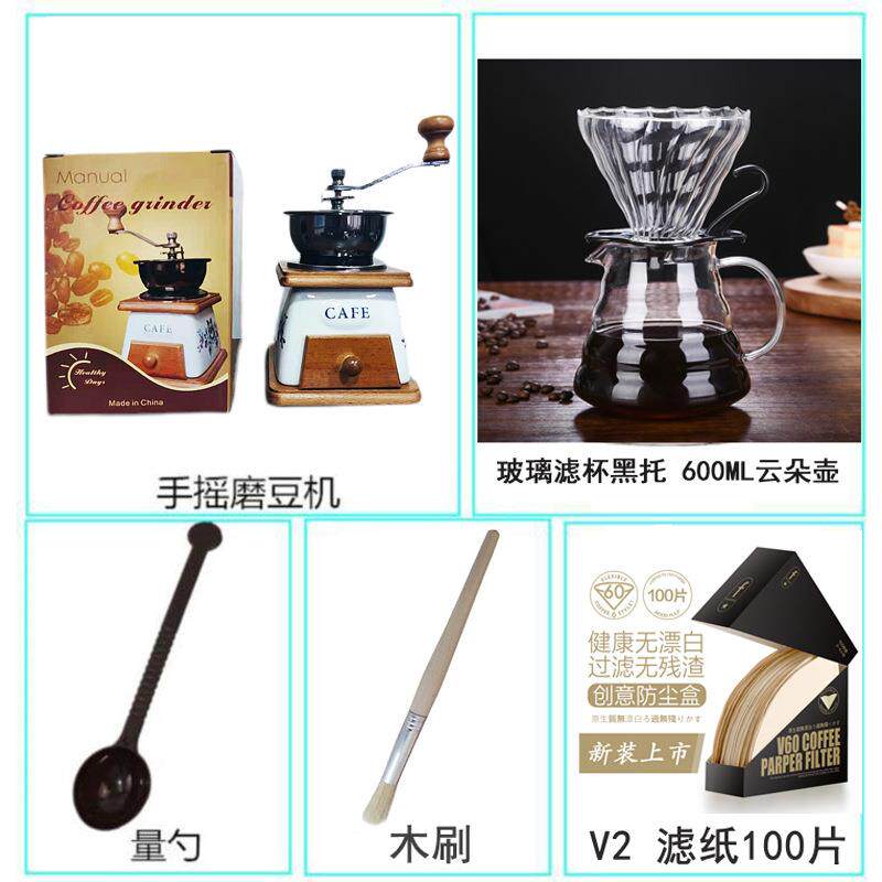 陶瓷磨豆机外贸热销研磨机木磨粉机手摇咖啡机磨咖啡粉手动手冲 - 图2