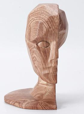 北欧人头书靠创意摆件书挡简约现代家居饰品书房样板间人物装饰品