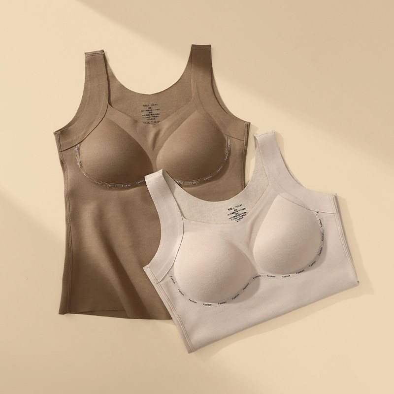 芬腾女士秋冬季保暖背心2024年新款带胸垫内衣修身内搭打底衫上衣,淘宝优惠券,粉丝福利购,淘宝优惠卷