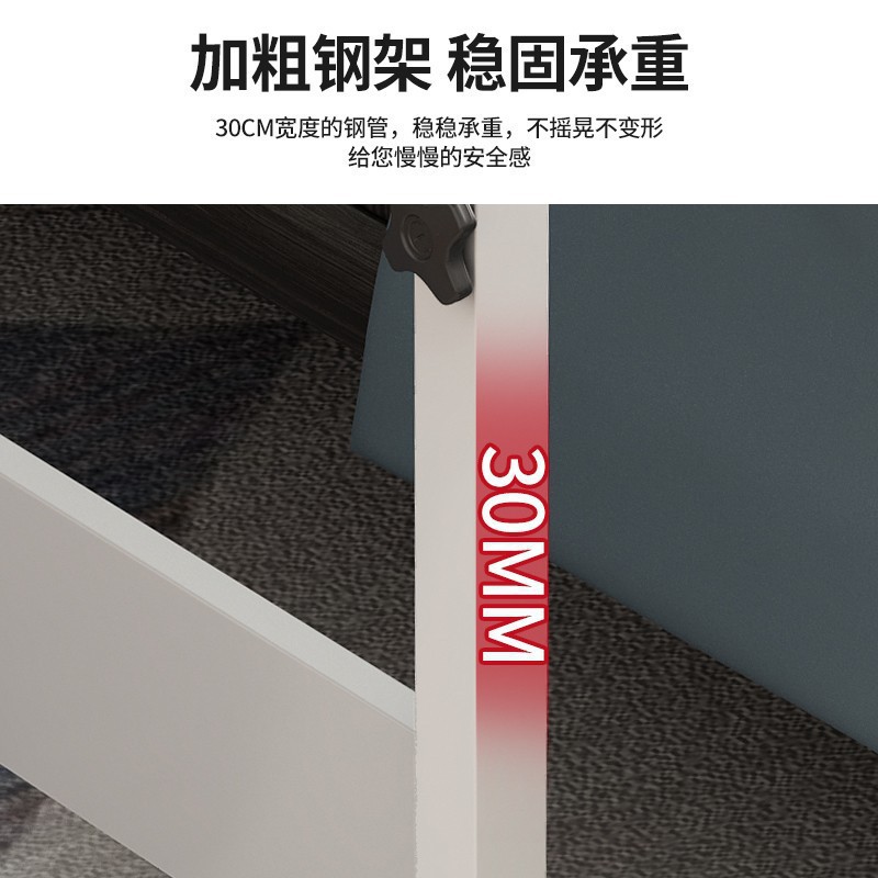 可折叠带滚轮可移动升降简易家用卧室床边小桌子笔记本折叠桌子 - 图0