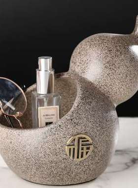 新中式玄关钥匙收纳葫芦摆件进门门口入户陶瓷鞋柜客厅家居装饰品