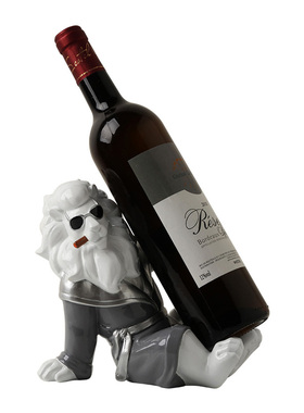 狮子红酒架酒柜装饰品摆件现代家居客厅高档创意轻奢风杯架工艺品