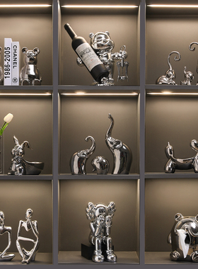酒柜装饰品摆件高档轻奢客厅玄关电视柜办公室家居餐边柜工艺品