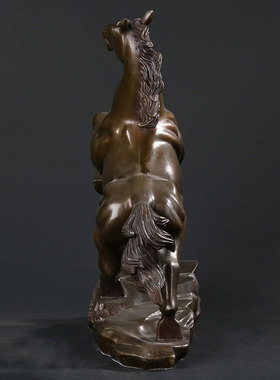 纯铜马到成功电视柜新中式摆件招财商务送礼工艺品生肖属马家饰品