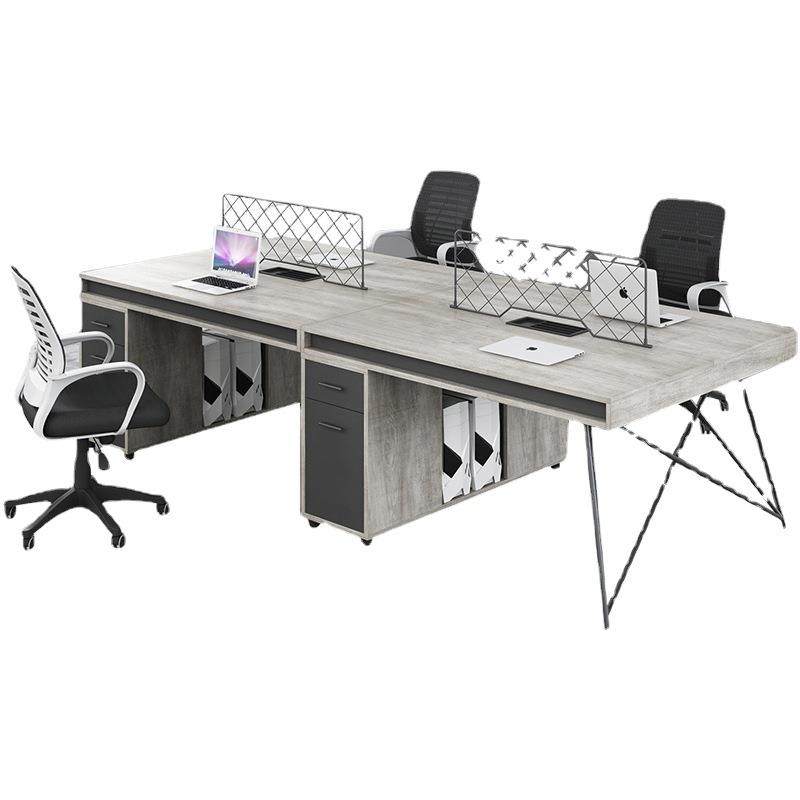 工业风办公家具职员办公桌现代简约屏风桌四人位组合创意员工桌椅,淘宝优惠券,粉丝福利购,淘宝优惠卷