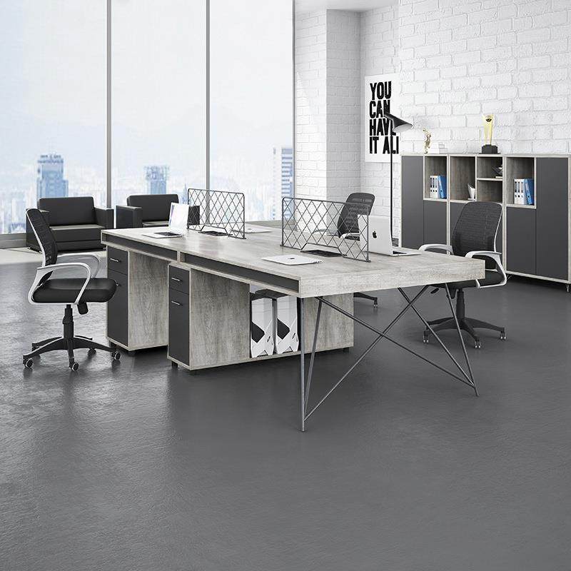 工业风办公家具职员办公桌现代简约屏风桌四人位组合创意员工桌椅,淘宝优惠券,粉丝福利购,淘宝优惠卷