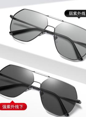 日夜两用变色偏光太阳镜男钓鱼开 车司机专用近视太阳眼镜男士202