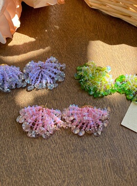 浪漫季节！超仙串珠耳环女春甜美