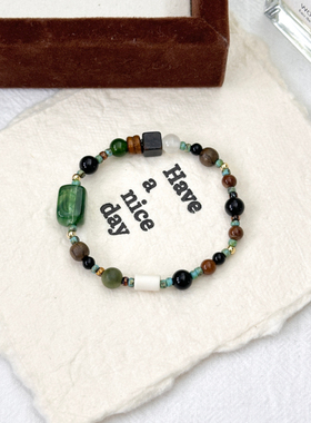 【秦桑低绿枝】复古手工串珠原创小众设计男女款手链百搭玛瑙手串