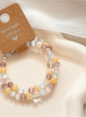 【珍宝珠】一味良方原创手工手串饰品百搭甜美糖果色女生闺蜜手链