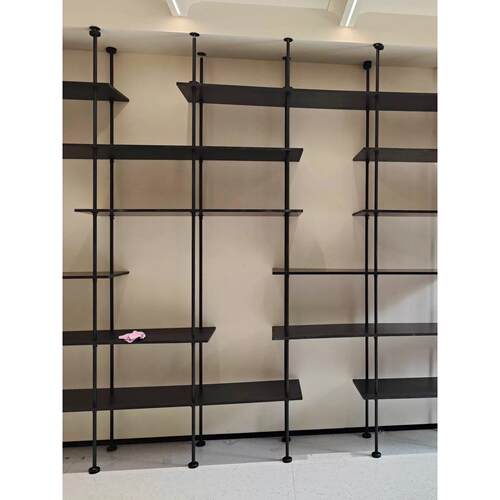 顶天立地置物架北欧简约书架客厅隔断陈列展示架落地书柜装饰架子 - 图3