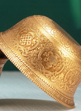 热销慧宝纯铜七供水碗净水杯藏式家居具大小号水杯杯八吉祥供碗供