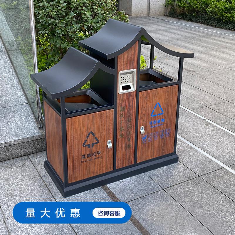 户外不锈钢垃圾桶大号环卫仿古分类果皮箱室外公园景区垃圾箱商用 - 图3