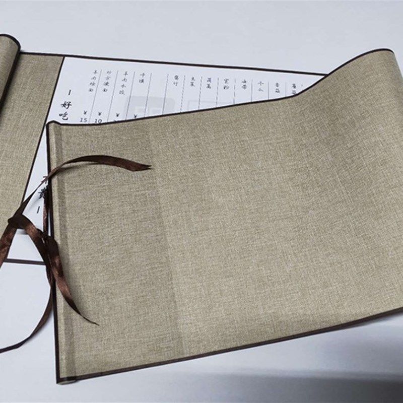 卷轴菜单定制绢布来图信誉定做中式复古饮品店饭店圣旨宴会菜谱,淘宝优惠券,粉丝福利购,淘宝优惠卷