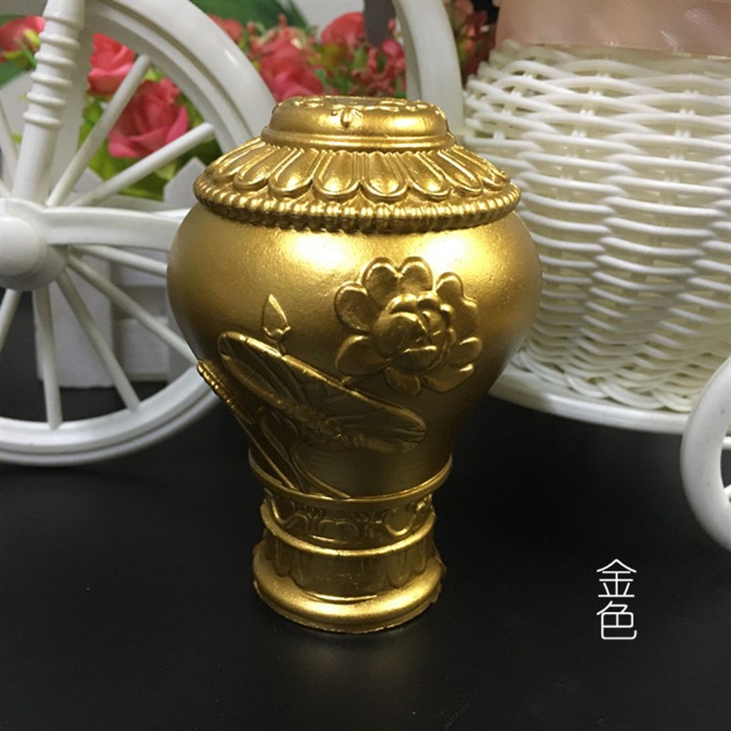 荷花头窗帘杆装饰头罗马杆头堵头堵口封口杆头窗帘配件辅料吹塑头 - 图1