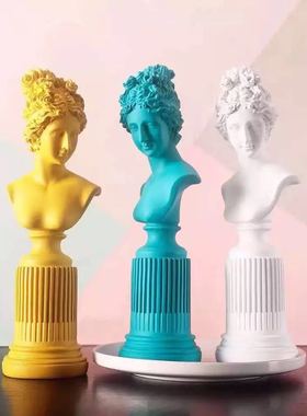 北欧树脂人物女神人像雕塑雕像工艺术品摆设样板房间拍摄道具摆件