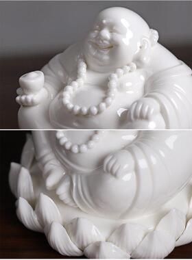 大师手工弥勒佛像汽车摆件保平安布袋佛轿车车内中控台车载装饰品