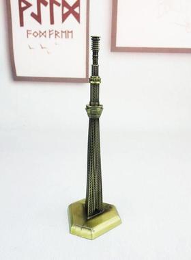 日本东京东方晴空塔模型现代建筑工艺装饰金属家居装饰