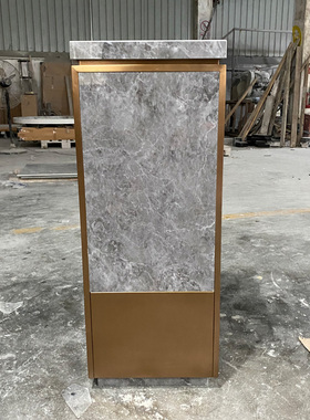 灰色大理石摆件底座新中式玄关装饰立柱宝塔摆件雕塑台高端定制