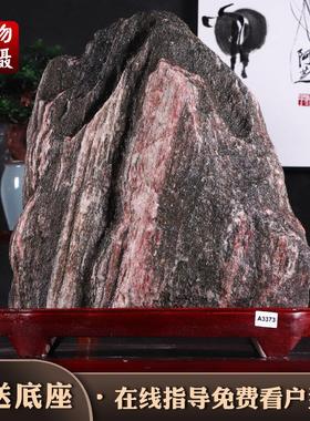 天然泰山石奇石大型办公室内泰山石敢当客厅真正靠山石假山石摆件