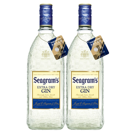 施格兰金酒 洋酒杜松子酒 新鲜松木香40度烈酒基酒750mL双支 - 图3