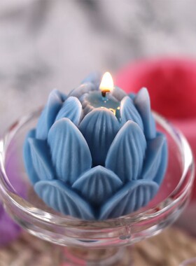 立体莲花花苞蜡烛硅胶模具diy
