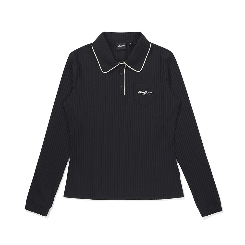 韩国malbon高尔夫球服2025初秋女款翻领长袖T恤运动修身高弹透气,淘宝优惠券,粉丝福利购,淘宝优惠卷