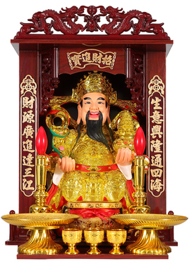 热销财神爷佛像神像招财套装家用文财神供奉店铺开业请财神像财神