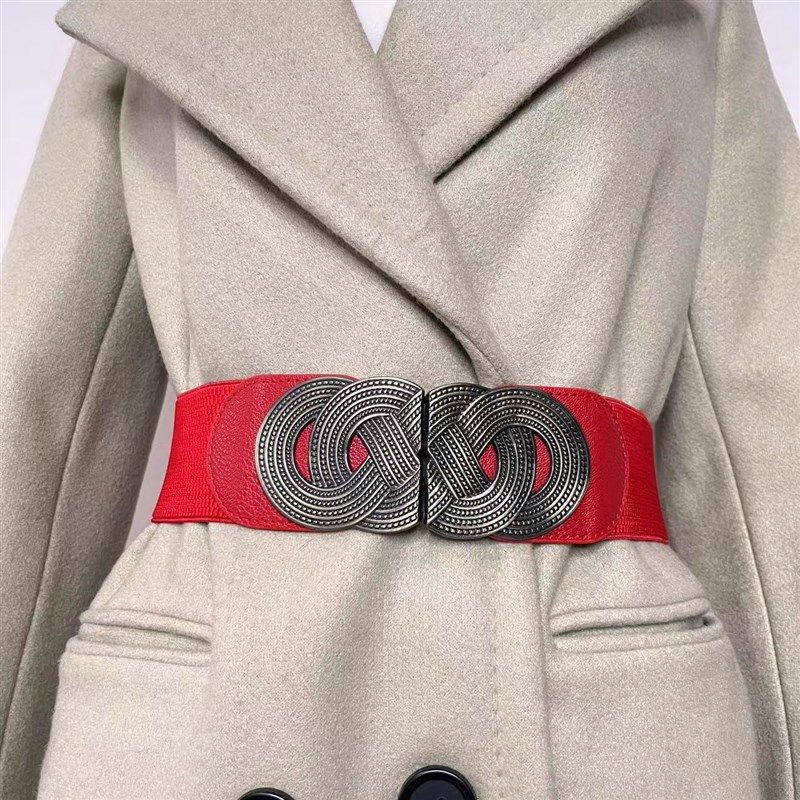 Wide Elastic Waist Belt Ladies Retro Fashion Cinch Stchy Sty - 图1