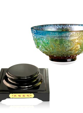 琉璃摆件聚宝盆客厅电视柜办公桌办公室工艺品公司开业礼品