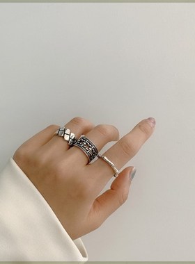retro twist opening simple fashion people index finger ring