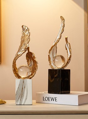 办公室装饰摆件领导高档轻奢客厅玄关酒柜电视柜家居饰品高端大气