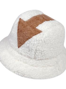 Lamb Wool Appa Bucket Hat Winter Warm Fishing Caps Faux Fur