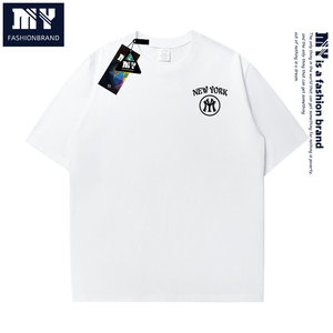 MY清仓！官方正品100纯棉情侣半袖T恤街头风时尚套头短袖T恤衫YF