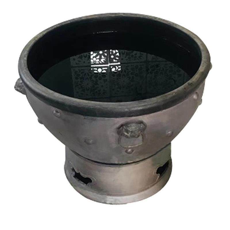 老北京鱼盆古法陶瓷虎头缸水养金鱼荷花瓦岗老式门海黑陶泥盆鱼缸,淘宝优惠券,粉丝福利购,淘宝优惠卷