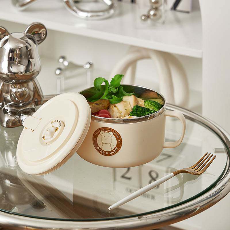 泡面碗大容量学生宿舍不锈钢保温食堂打饭盒泡面神器开学礼品物 - 图1